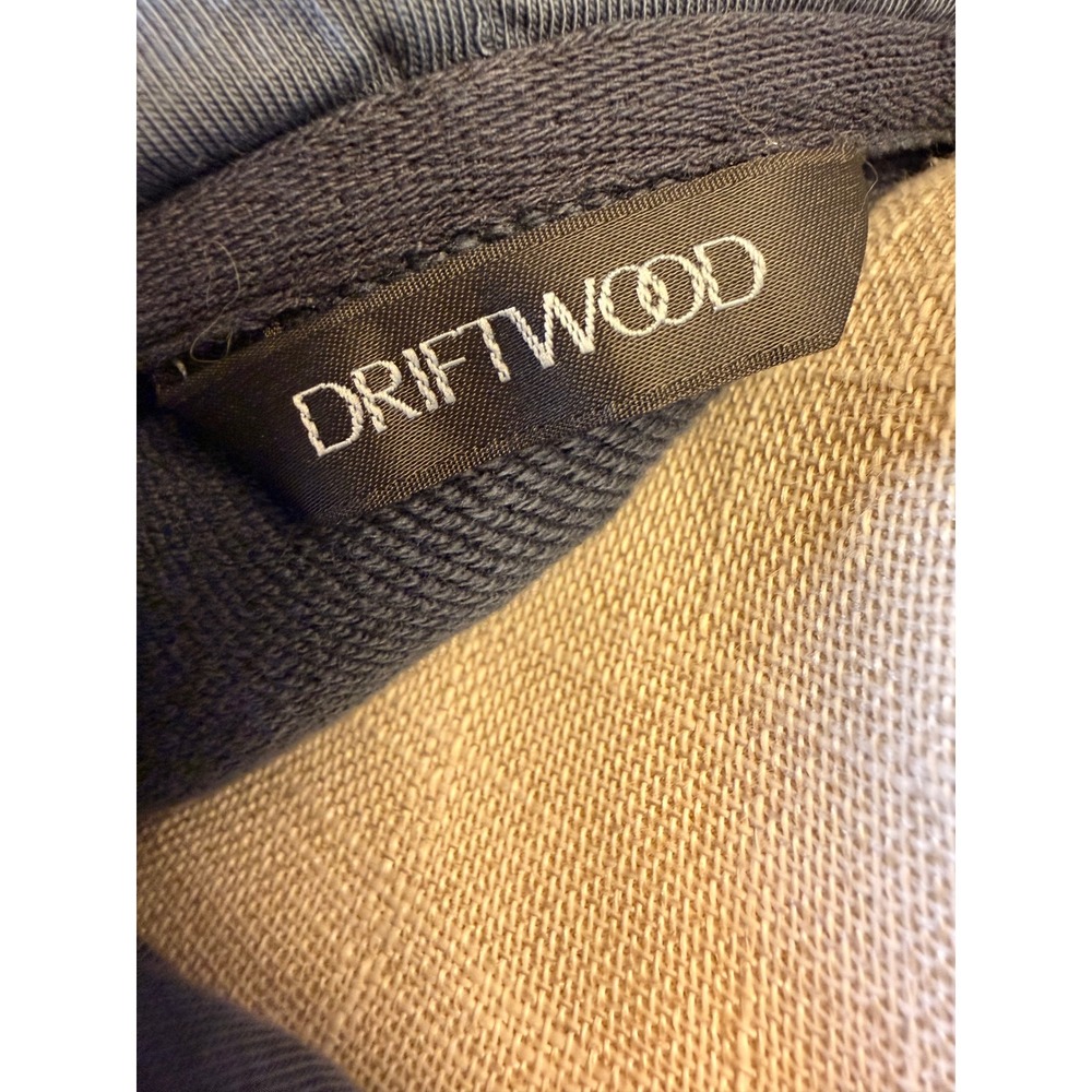 Driftwood Floral Embroidered Zip Hoodie Blue 100% Cotton Size L - Picture 8 of 15